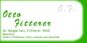 otto fitterer business card